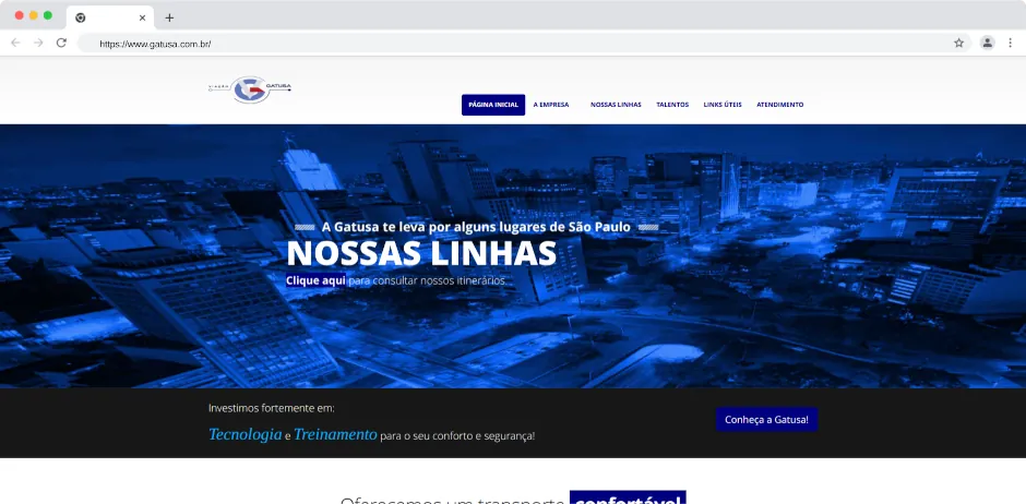 Portfólio do cliente Viação Gatusa